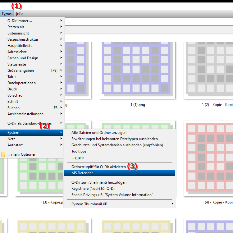 Welche Rolle spielt der Microsoft Defender im Quad Datei Explorer